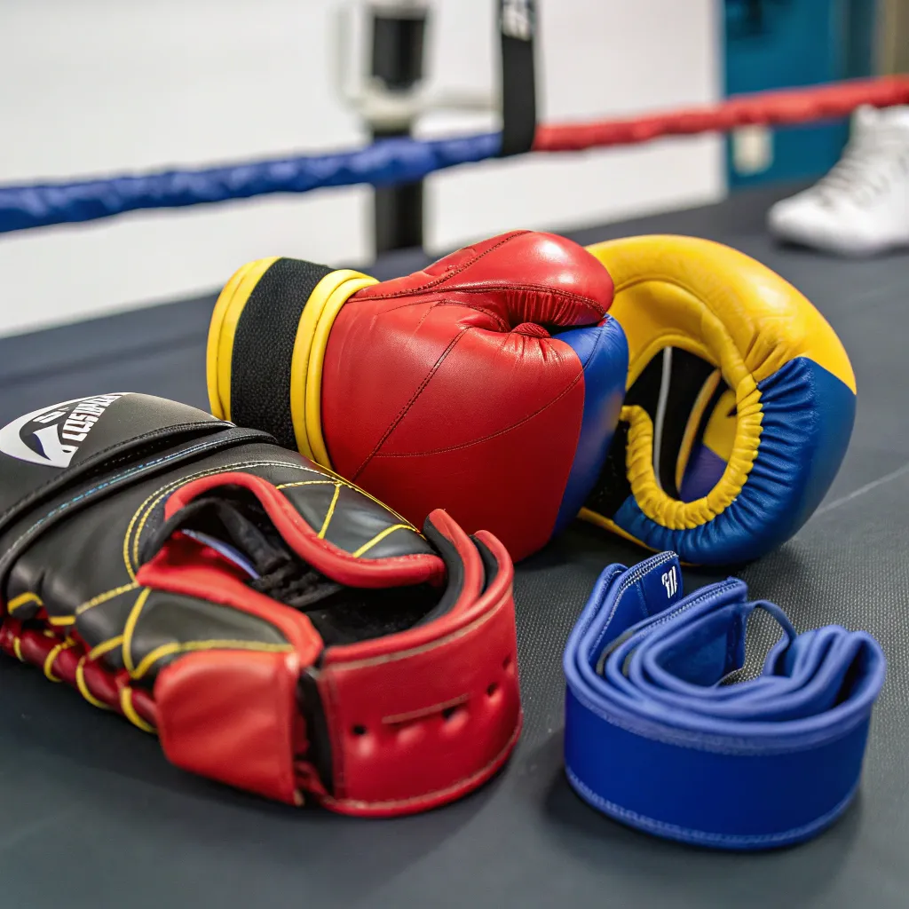 Boxing gloves and gear
