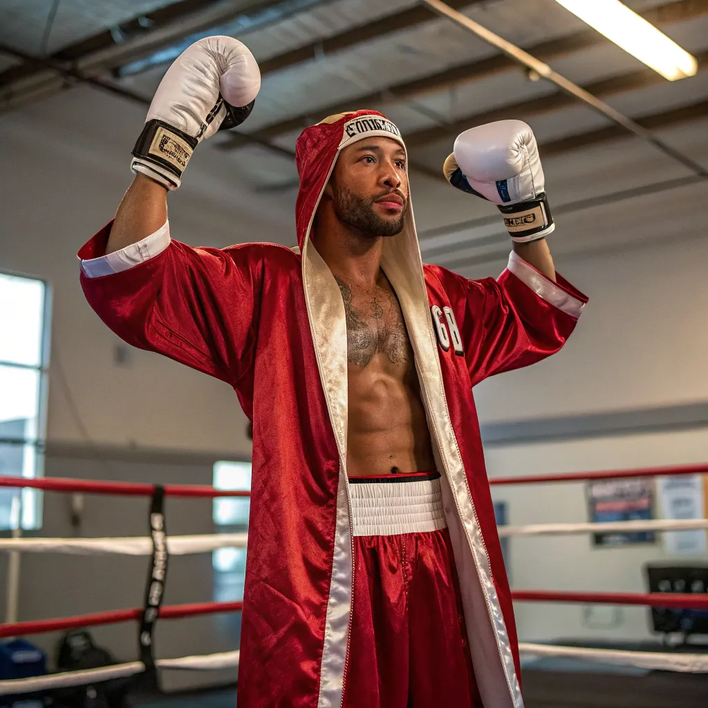 Tim in boxing gear